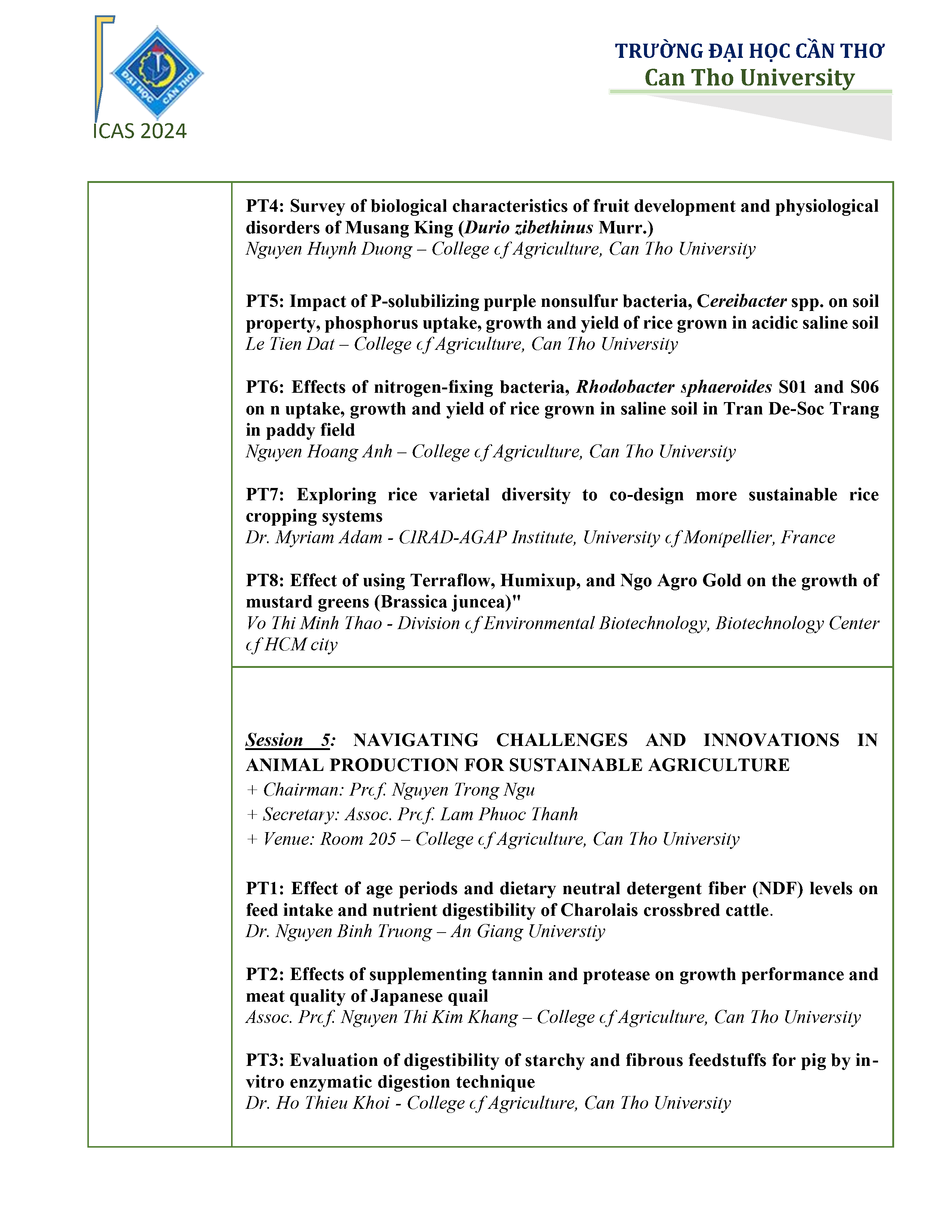 ICAS 2024 Tentative Agenda Page6